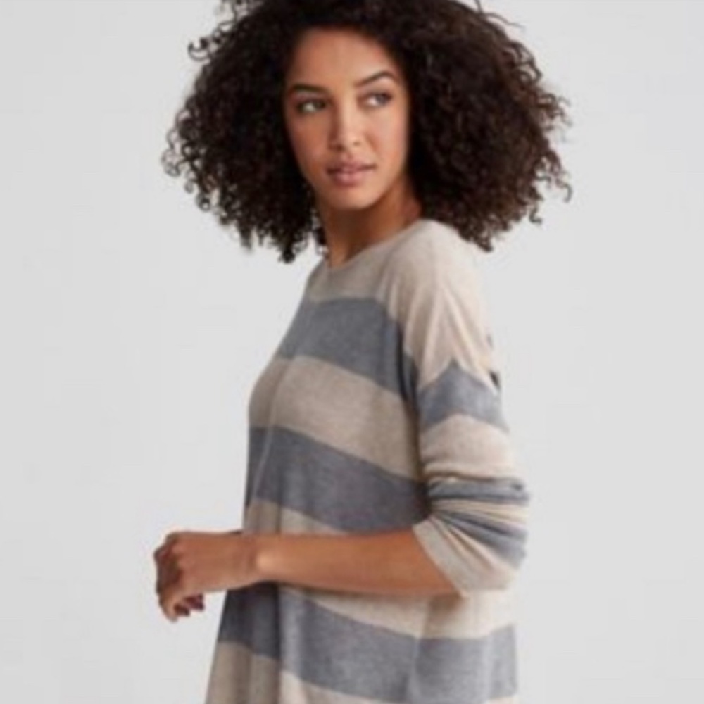 Eileen Fisher Sz S Merino Wool blend striped sweater